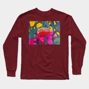 Modern Australian Abstract Floral Long Sleeve T-Shirt